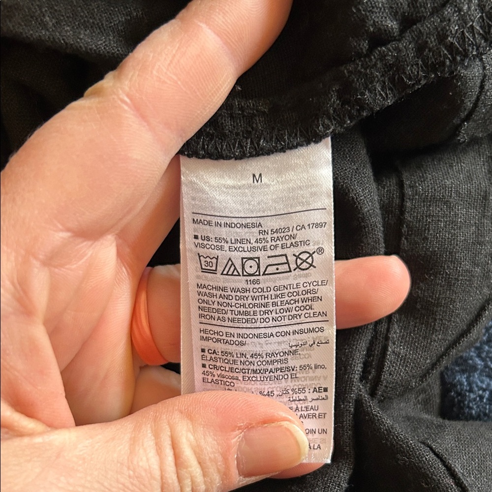 Old Navy Black Linen Midi Dress - Picture 4 of 5